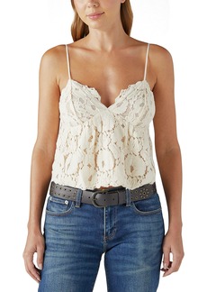 Lucky Brand Women's Lace Skinny Strap Tank Top