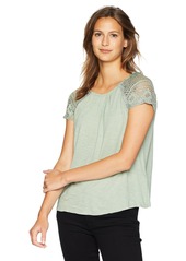 Lucky Brand Women's LACE Sleeve TOP  XS