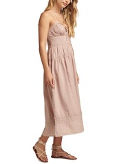 Lucky Brand Women's Lace-Trim Midi Dress - Cloud Gray