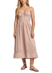 Lucky Brand Women's Lace-Trim Midi Dress - Cloud Gray