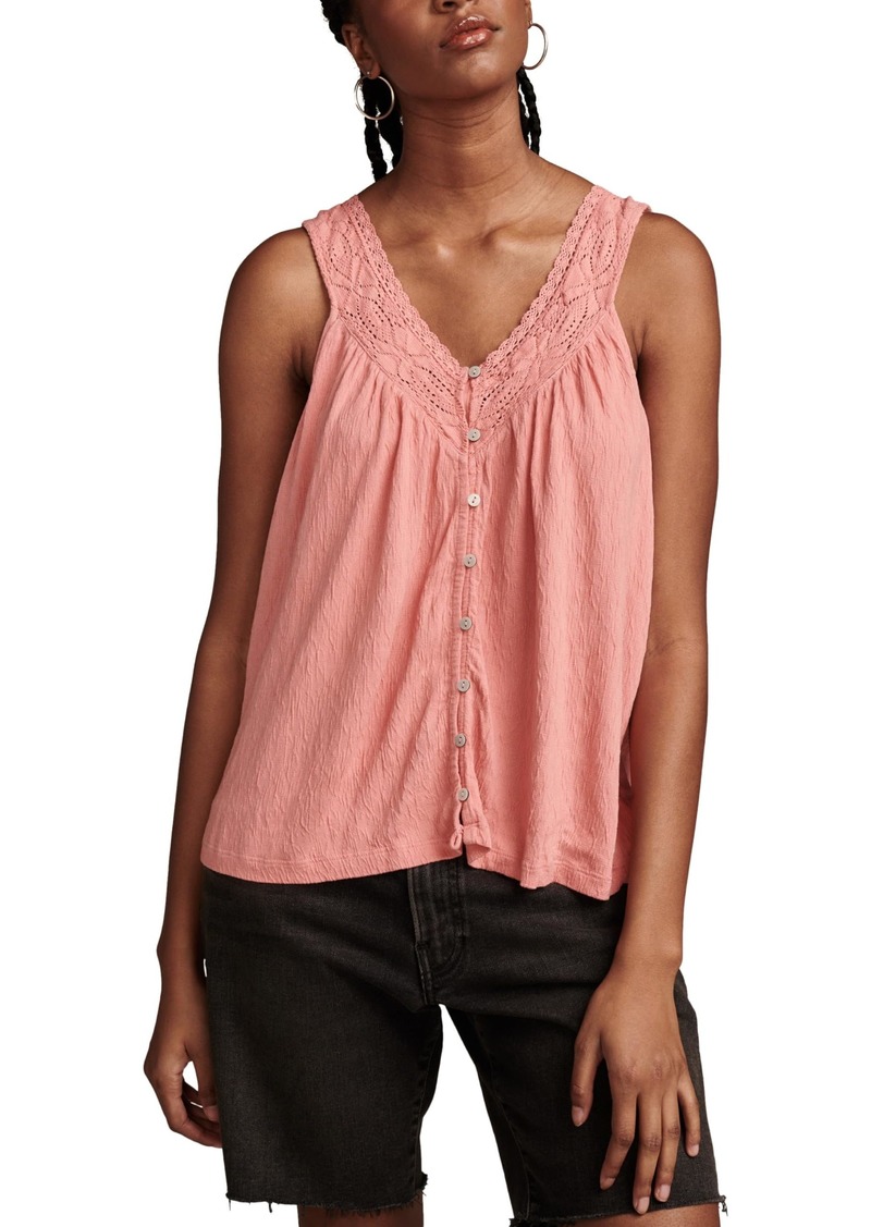 Lucky Brand Women's Lace Trim Tank