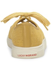 Lucky Brand Women's Lisia Cutout Tie Fabric Sneakers - Sauterne