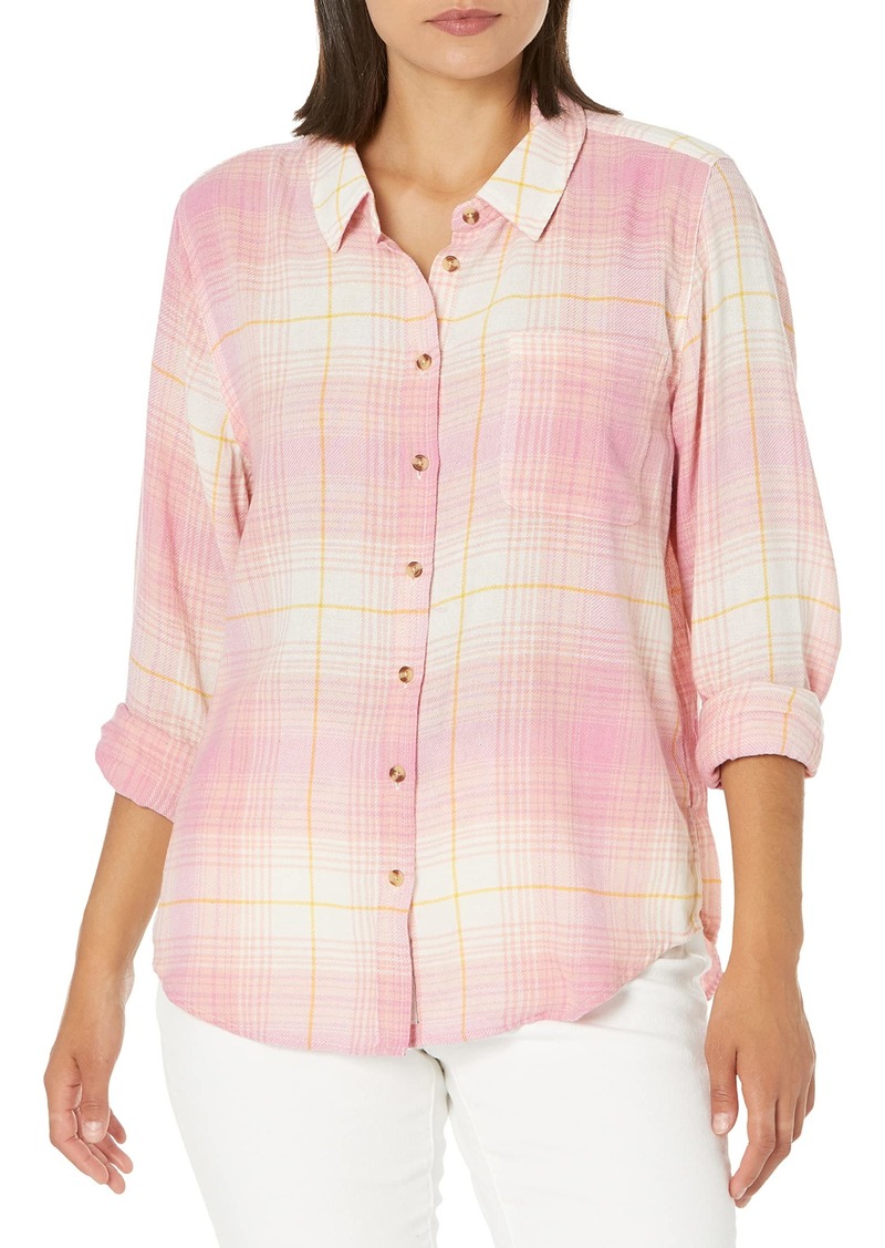 Lucky Brand Women's Long Sleeve Boyfriend Button-Down Shirt