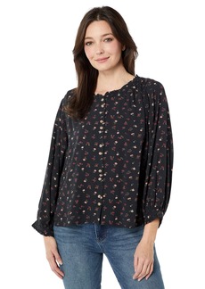 Lucky Brand womens Long Sleeve Printed Button Down Blouse   US