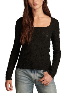 Lucky Brand Women's Long Sleeve Textured Top