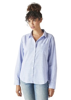 Lucky Brand womens Button-down Long Sleeve The Boyfriend Button Down Shirt   US