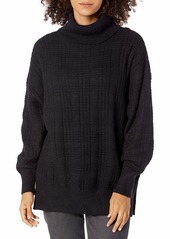 Lucky Brand Women's Long Sleeve Turtleneck Textured Stitch Sweater  S