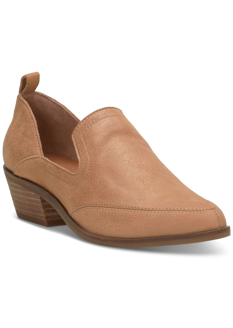 Lucky Brand Women's Mallanzo Pointed-Toe Cutout Shooties - Tan Leather