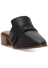 Lucky Brand Women's Marisole Braided Block-Heel Clog Mules - Black/Black Leather