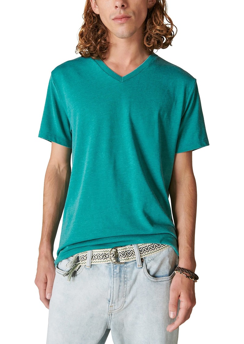 Lucky Brand Women's Men's Venice Burnout Vee-Neck Tee