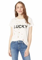 Lucky Brand Women's Metallic Lucky TEE  XS