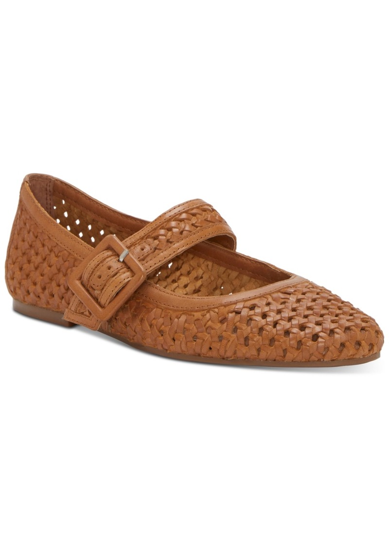 Lucky Brand Women's Millit Woven Buckle Mary Jane Flats - Classic Tan Leather