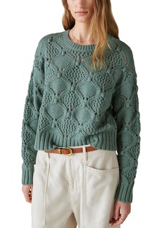 Lucky Brand Women's Open Stitch Pullover Sweater