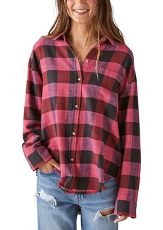 Lucky Brand Women's Oversized Distressed Shirt