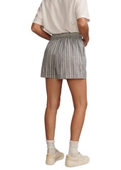 Lucky Brand Women's Paperbag-Waist Cuffed Shorts - Indigo Stripe