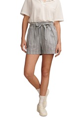 Lucky Brand Women's Paperbag-Waist Cuffed Shorts - Indigo Stripe