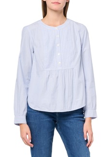 Lucky Brand Women's Pintuck Bib Blouse