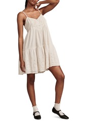 Lucky Brand Women's Pintuck-Bodice Tiered Mini Dress - Whisper White