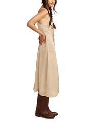 Lucky Brand Women's Pintuck Lace Button-Front Slip Dress - Gardenia