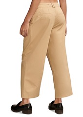 Lucky Brand Women's Pleated Cropped Wide-Leg Pants - Dark Khaki