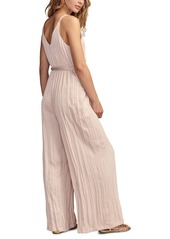 Lucky Brand Women's Pleated Satin Jumpsuit - Sepia Rose