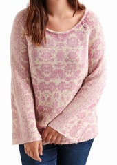 Lucky Brand Women's Plus Size Damask Pullover Sweater