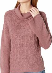 Lucky Brand Women's Pointelle Turtleneck Sweater  S