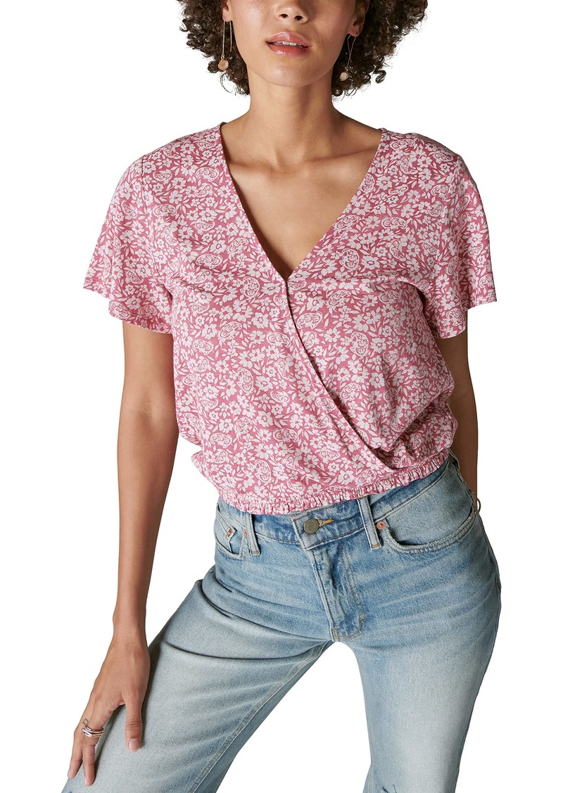 Lucky Brand Women's Printed Surplice Top