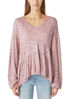 Lucky Brand Women's Printed Tiered Tunic