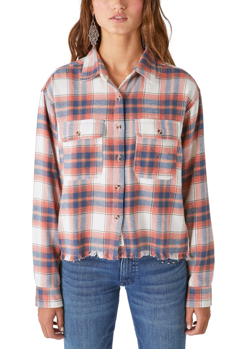 Lucky Brand Men's Dobby Western Long Sleeve Shirt