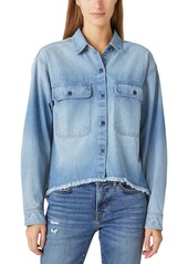 Lucky Brand Women's Raw Edge Cropped  Shirt