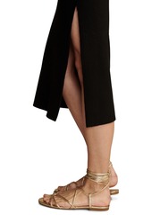 Lucky Brand Women's Rib-Knit Midi Skirt - Jet Black