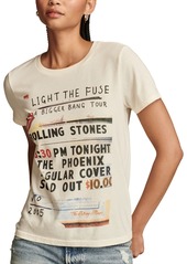 Lucky Brand Women's Rolling Stones Light The Fuse Classic T-Shirt - Egret