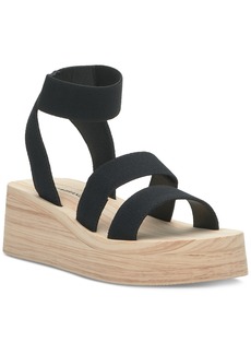 Lucky Brand Women's Samella Strappy Platform Wedge Sandals - Black