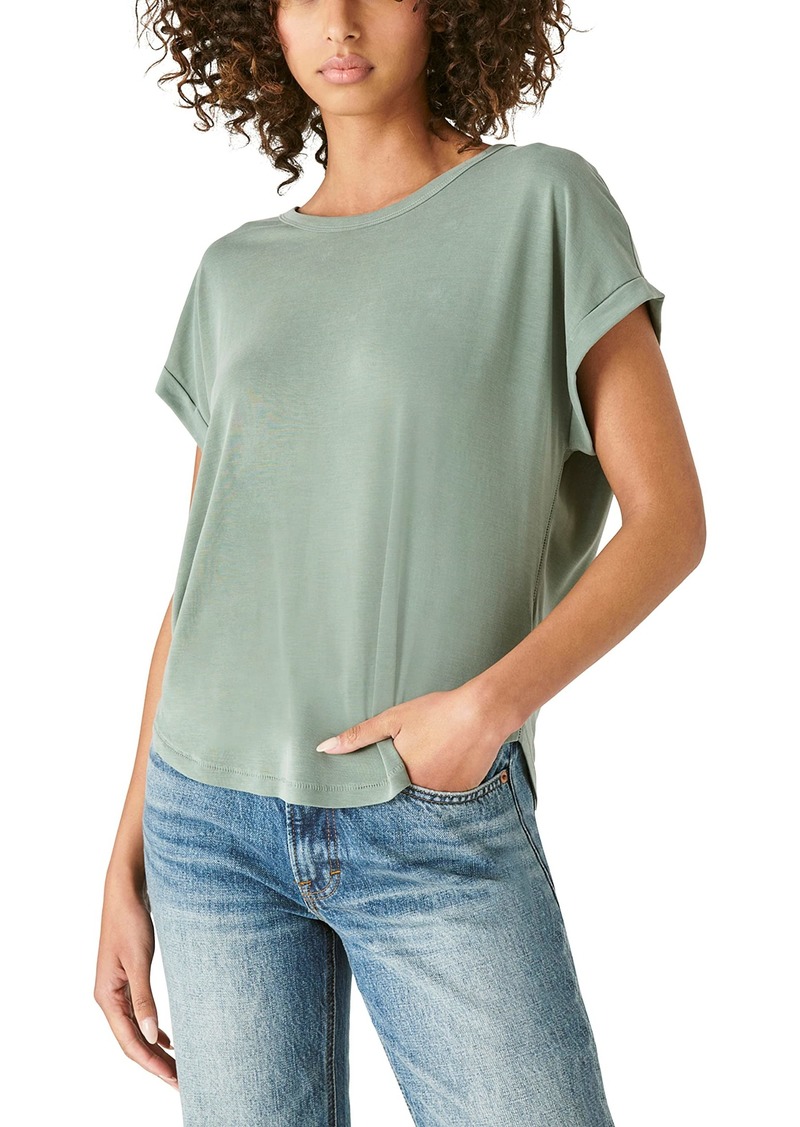 Lucky Brand womens Sandwash Dolman Tee Loden Green  US