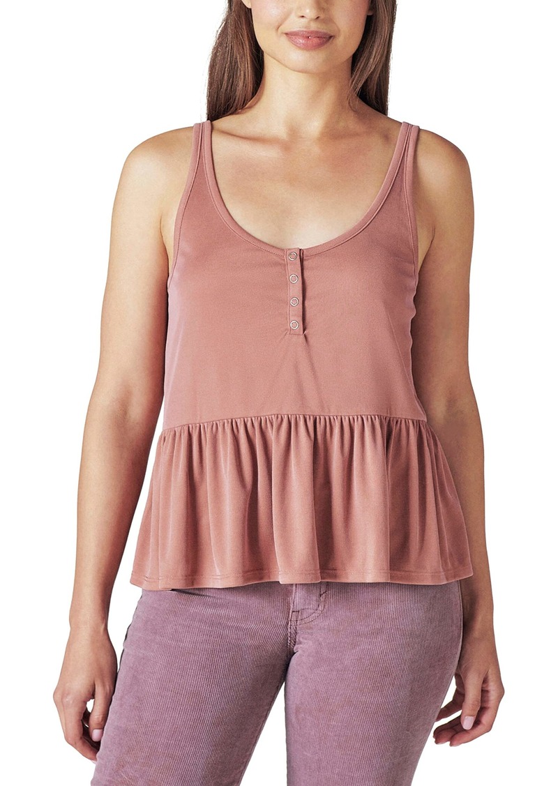 Lucky Brand Women's Sandwash Rib Henley Tank