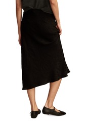 Lucky Brand Women's Satin Silky Midi Slip Skirt - Caviar