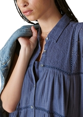 Lucky Brand Women's Schiffley Embroidred Shirtdress - Real Indigo