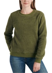 Lucky Brand Women's Sherpa Crew Neck Pullover Sweater