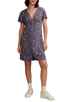 Lucky Brand Women's Short-Sleeve Mini Slip Dress - Nightshadow Multi