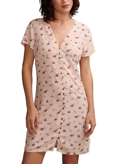 Lucky Brand Women's Short-Sleeve Mini Slip Dress - Peach Blush Multi