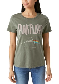Lucky Brand Women's Short Sleeve Pink Floyd Classic Logo Graphic Tee