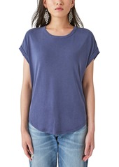 Lucky Brand Women's Short Sleeve Sandwash Dolman Tee - Loden Green