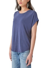 Lucky Brand Women's Short Sleeve Sandwash Dolman Tee - Loden Green