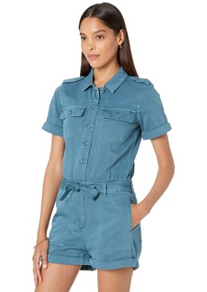 Lucky Brand womens Short Sleeve Button Up Rain Or Shine Short Rompers   US