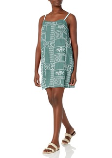 Lucky Brand Women's Sleeveless Square Neck Embroidered Cami Dress