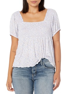 Lucky Brand womens Square Neck Printed Top   US