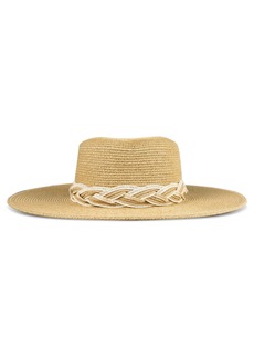 Lucky Brand Women's Straw Boater Hat - Natural