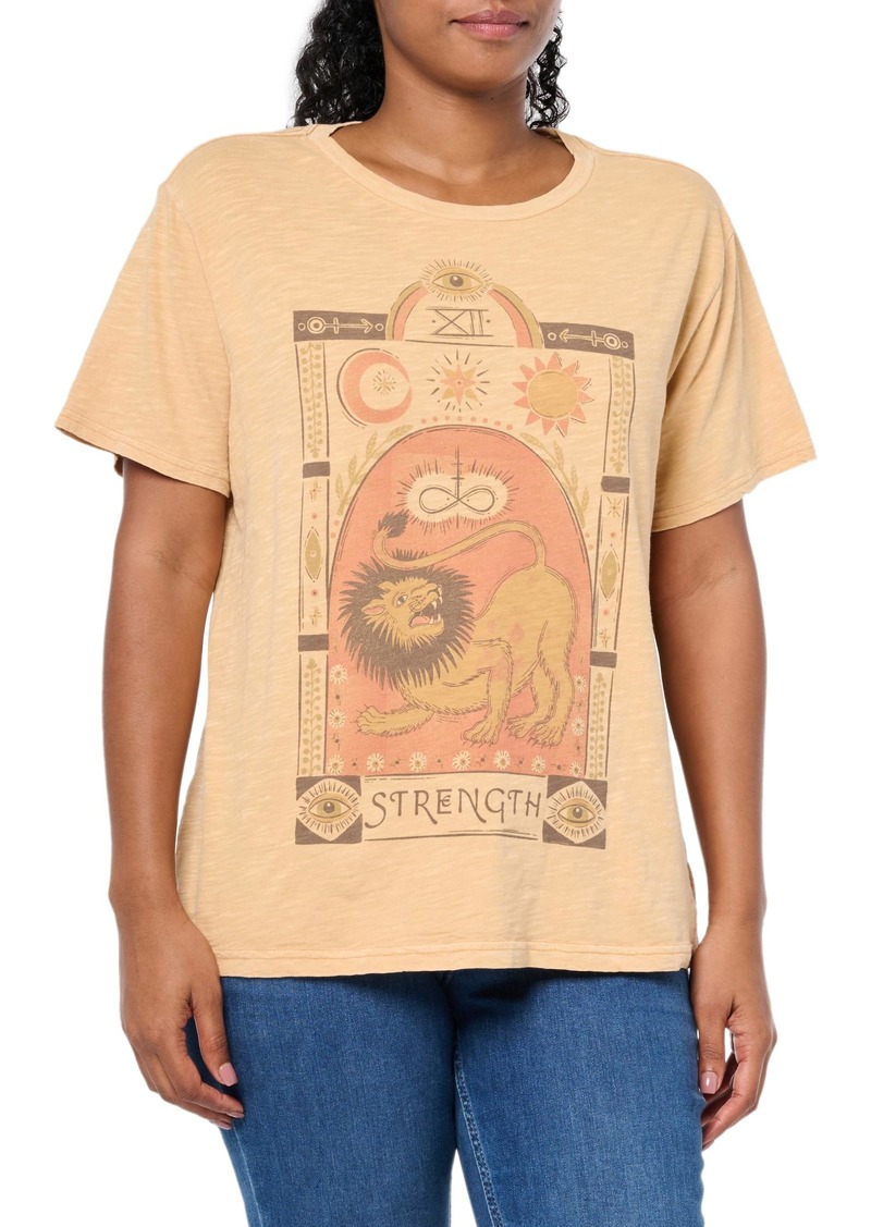 Lucky Brand Women's Strength Lion Boyfriend Tee