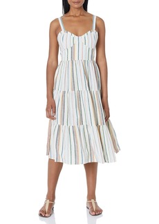 Lucky Brand womens Striped Corset Maxi Dress   US